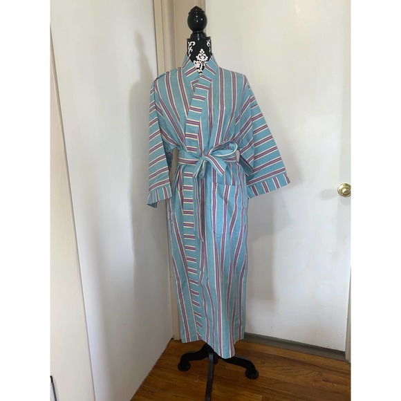 Christian Dior Other - Christian Dior Monsieur O/S 100% Cotton Large Stripe Robe